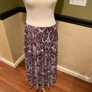 Purple paisley maxi skirt